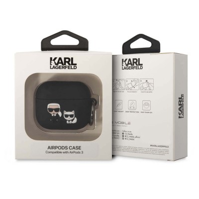 Karl Lagerfeld Choupette Silicone Case Black (Apple AirPods 3)